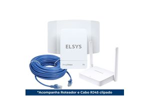 Kit Amplimax EPLR 12 + Roteador Wi-Fi N300 e Cabo RJ45 15M