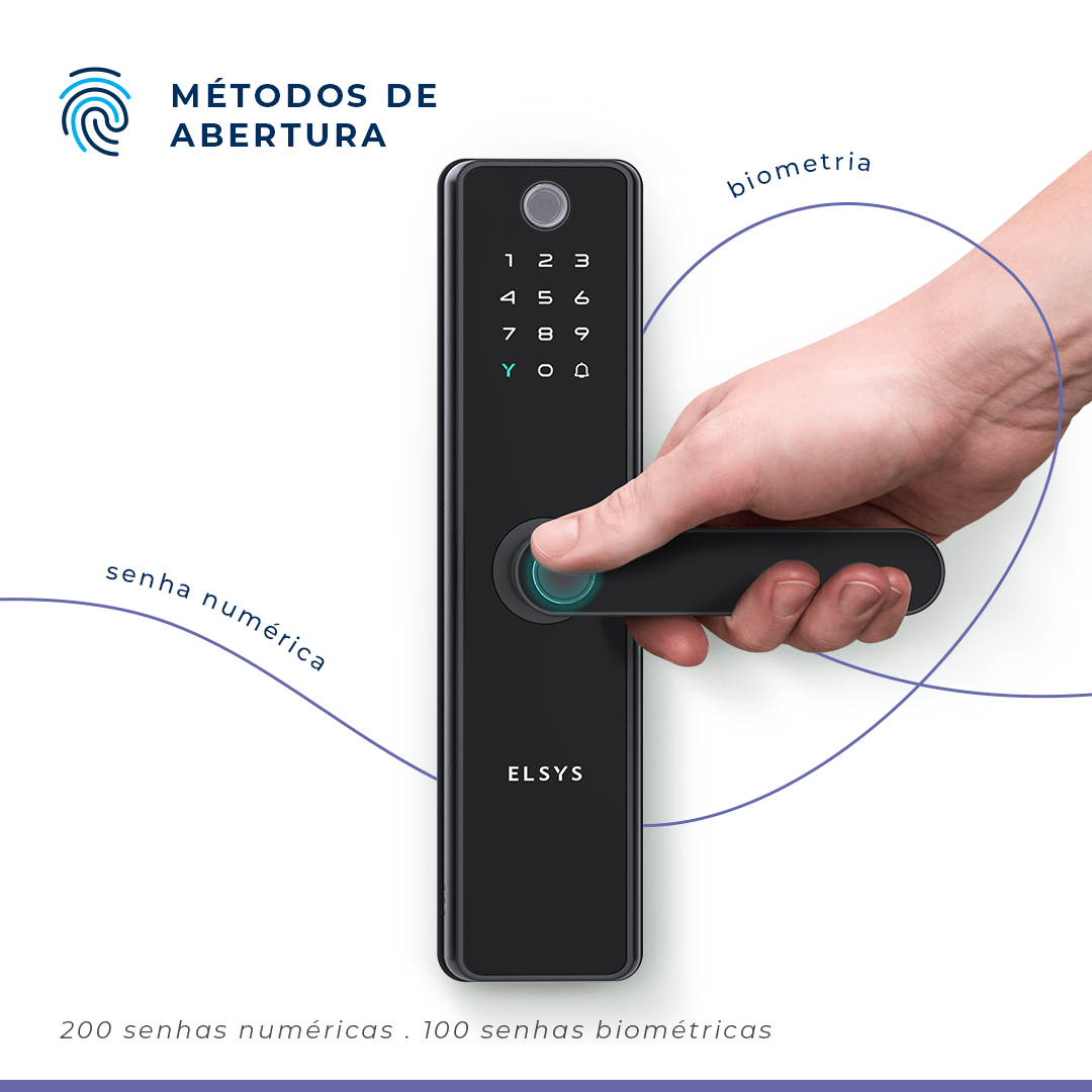 Fechadura Digital de Embutir ESF-DE51001 SAX Instalada - Elsys