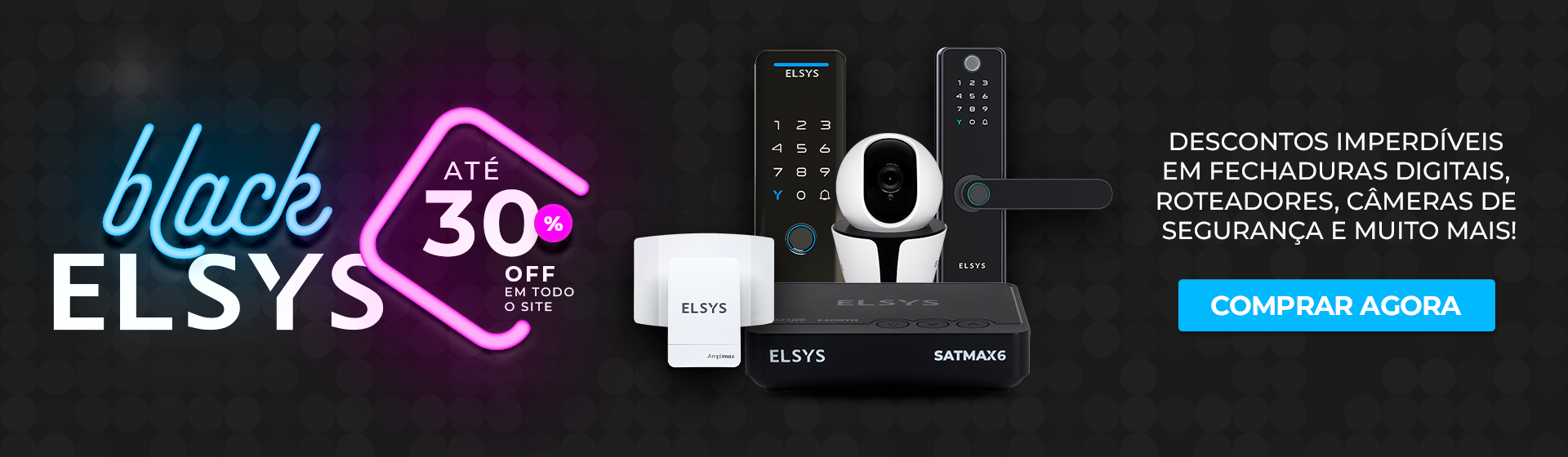 black friday Elsys, desconto de até 30% de desconto